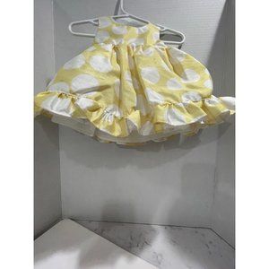 Easter Mermellata Yellow 3Month baby party dress with Crinolina for fullness
